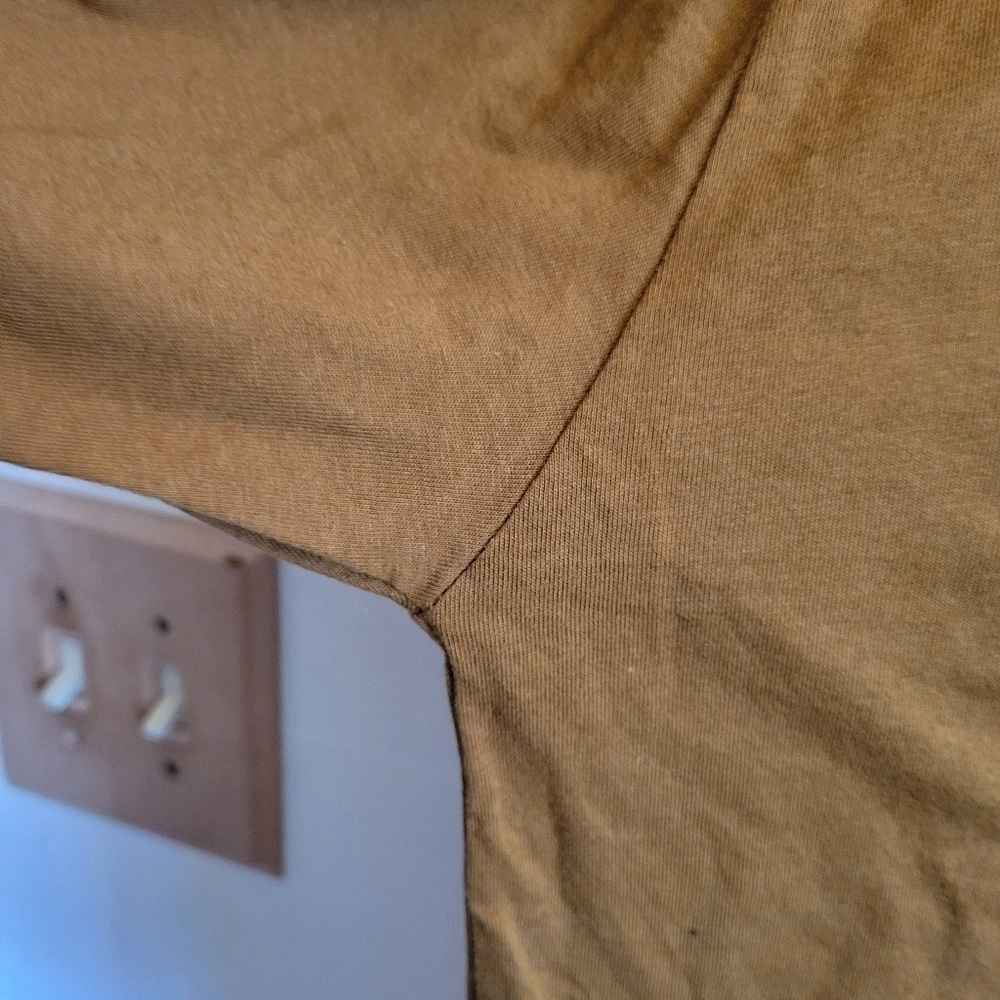 Yellowstone Long Sleeve Tee Cotton Montana Mustand Yellow Tan Large - Picture 7 of 9